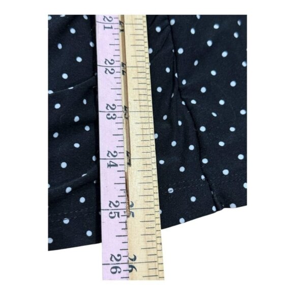 Hamilton Shirt Womens 3X Black White Polka Dot Short Sleeve Ring Keyhole GO-1079 - Picture 2 of 6